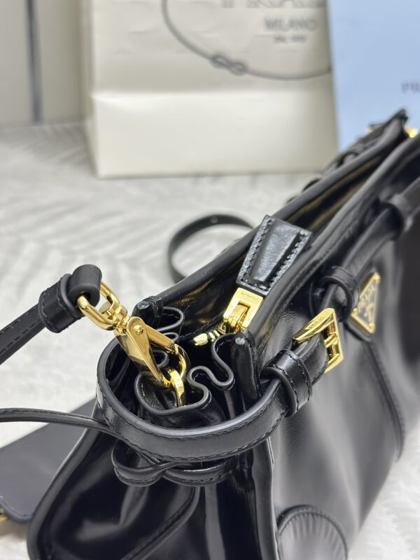 Replica Prada Leather Handbag Black 2 Replica Prada Leather Handbag Black - authentic-look luxury purse replica