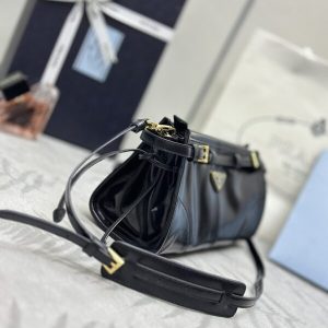 Replica Prada Leather Handbag Black 5 Replica Prada Leather Handbag Black - high-accuracy replica luxury purse