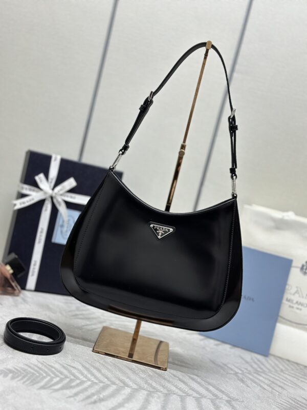 Replica Prada Cleo Brushed Black Bag 1 Replica Prada Cleo Brushed Black Bag - ultra-realistic fake designer tote