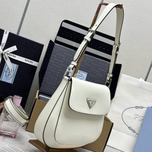 Replica Prada Cleo White Bag With Flap 3 Replica Prada Cleo White Bag With Flap - 1:1 designer replica handbag