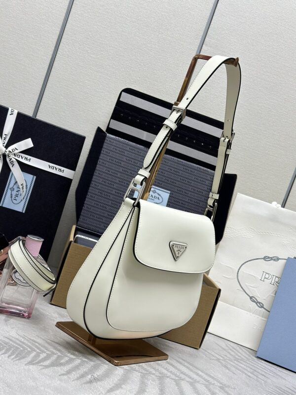 Replica Prada Cleo White Bag With Flap 3 Replica Prada Cleo White Bag With Flap - 1:1 designer replica handbag