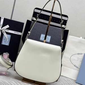 Replica Prada Cleo White Bag With Flap 7 Replica Prada Cleo White Bag With Flap - high-accuracy replica luxury purse