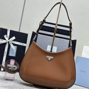 Replica Prada Cleo Brushed Brown Bag - elite superclone designer purse