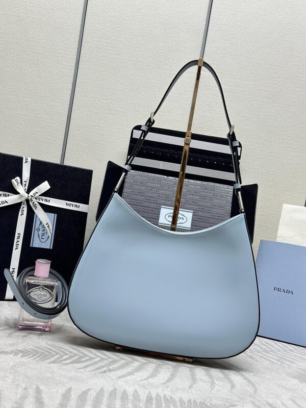 Replica Prada Cleo Brushed Blue Bag 5 Replica Prada Cleo Brushed Blue Bag - authentic-look luxury purse replica