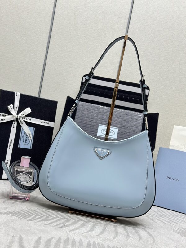 Replica Prada Cleo Brushed Blue Bag 1 Replica Prada Cleo Brushed Blue Bag - elite superclone designer purse