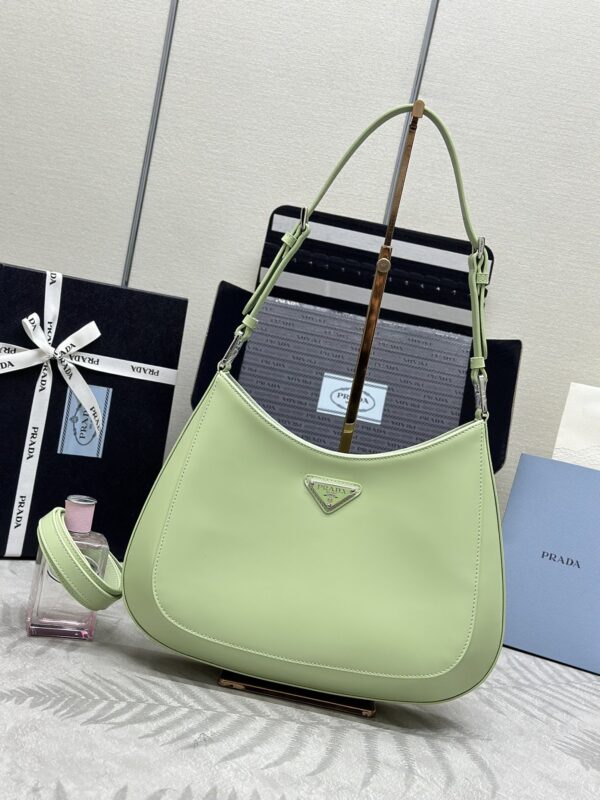 Replica Prada Cleo Brushed Green Bag 1 Replica Prada Cleo Brushed Green Bag - high-end fake designer purse