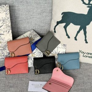 Replica Dior Saddle Flap Card Holder - premium 1:1 fake handbag model