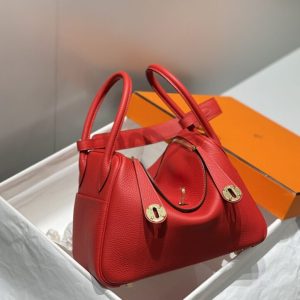 Replica Hermes Lindy Red 1 Replica Hermes Lindy Red - authentic-look luxury purse replica