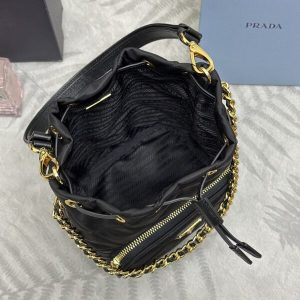Replica Prada Black Re-Nylon Bucket Bag 7 Replica Prada Black Re-Nylon Bucket Bag - premium-grade designer purse dupe