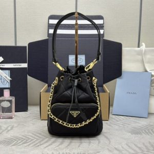Replica Prada Black Re-Nylon Bucket Bag 1 Replica Prada Black Re-Nylon Bucket Bag - high-end fake designer purse