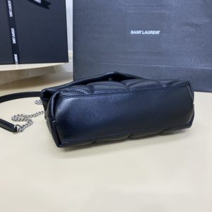 Replica YSL Loulou Black Puffer Silver - realistic designer-inspired fake bag