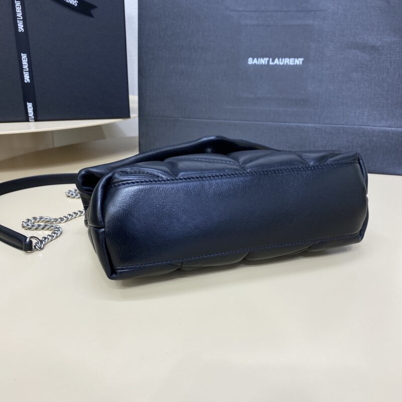 Replica YSL Loulou Black Puffer Silver - realistic designer-inspired fake bag