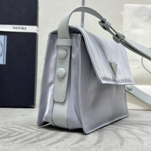 Replica Prada Re-Nylon Shoulder Bag Ice Grey 2 Replica Prada Re-Nylon Shoulder Bag Ice Grey - authentic-look luxury purse replica