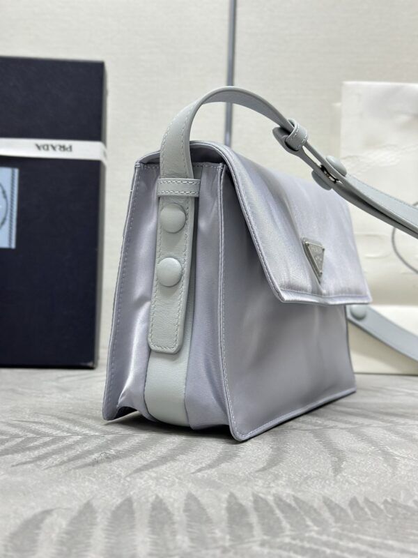 Replica Prada Re-Nylon Shoulder Bag Ice Grey 2 Replica Prada Re-Nylon Shoulder Bag Ice Grey - authentic-look luxury purse replica