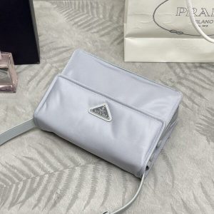 Replica Prada Re-Nylon Shoulder Bag Ice Grey 3 Replica Prada Re-Nylon Shoulder Bag Ice Grey - near-authentic luxury replica handbag