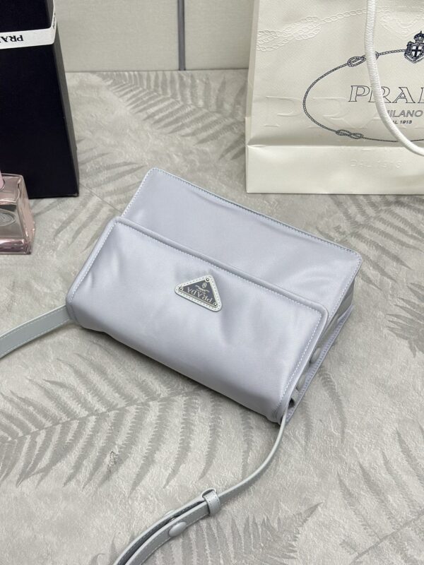 Replica Prada Re-Nylon Shoulder Bag Ice Grey 3 Replica Prada Re-Nylon Shoulder Bag Ice Grey - near-authentic luxury replica handbag