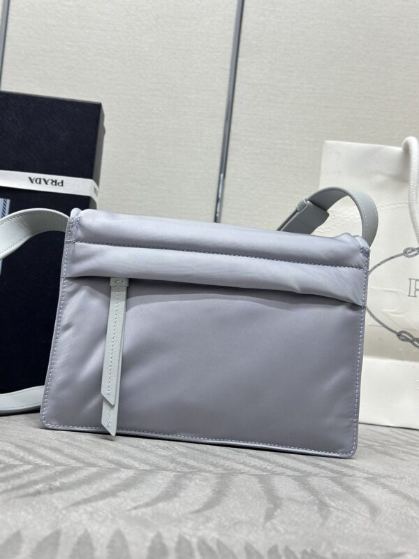 Replica Prada Re-Nylon Shoulder Bag Ice Grey 6 Replica Prada Re-Nylon Shoulder Bag Ice Grey - near-authentic luxury replica handbag
