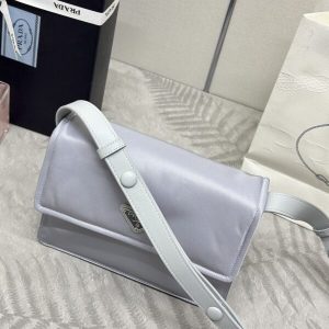 Replica Prada Re-Nylon Shoulder Bag Ice Grey 9 Replica Prada Re-Nylon Shoulder Bag Ice Grey - top-tier luxury replica shoulder bag