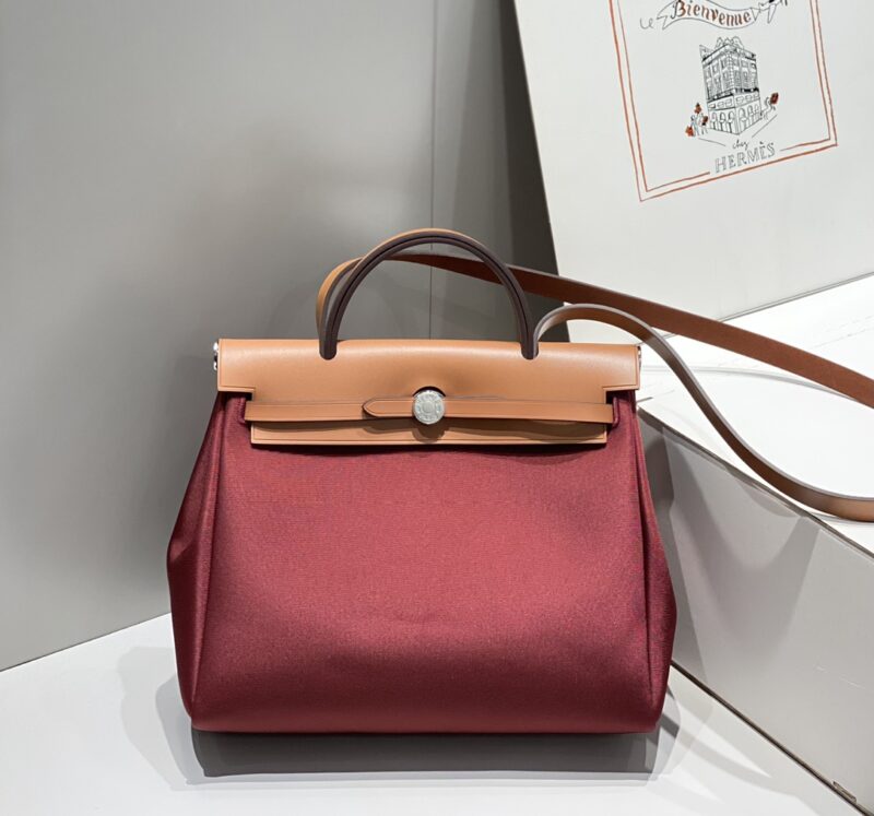 Replica Hermes Herbag 31cm Bordeaux Red 1 Replica Hermes Herbag 31cm Bordeaux Red - premium-grade designer purse dupe