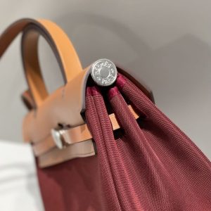 Replica Hermes Herbag 31cm Bordeaux Red 7 Replica Hermes Herbag 31cm Bordeaux Red - near-authentic luxury replica handbag