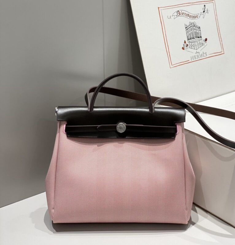 Replica Hermes Herbag 31cm Pink 1 Replica Hermes Herbag 31cm Pink - best quality luxury bag dupe