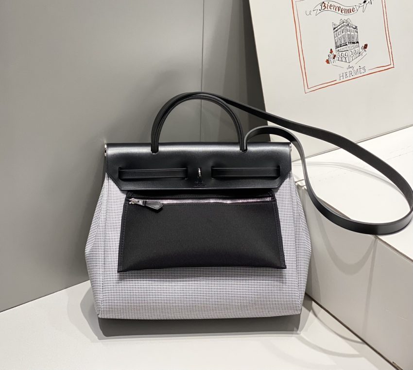 Replica Hermes Herbag 31cm White - ultra-realistic fake designer tote