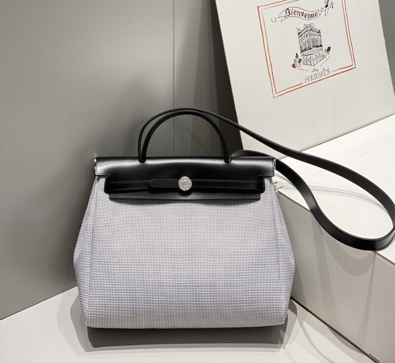 Replica Hermes Herbag 31cm White - realistic designer-inspired fake bag