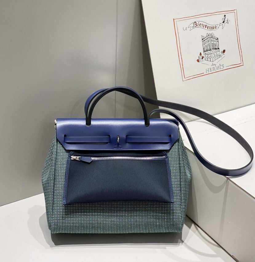 Replica Hermes Herbag 31cm Green 5 Replica Hermes Herbag 31cm Green - high-quality designer bag clone