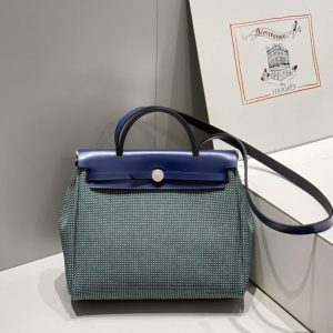 Replica Hermes Herbag 31cm Green 1 Replica Hermes Herbag 31cm Green - high-end fake designer purse