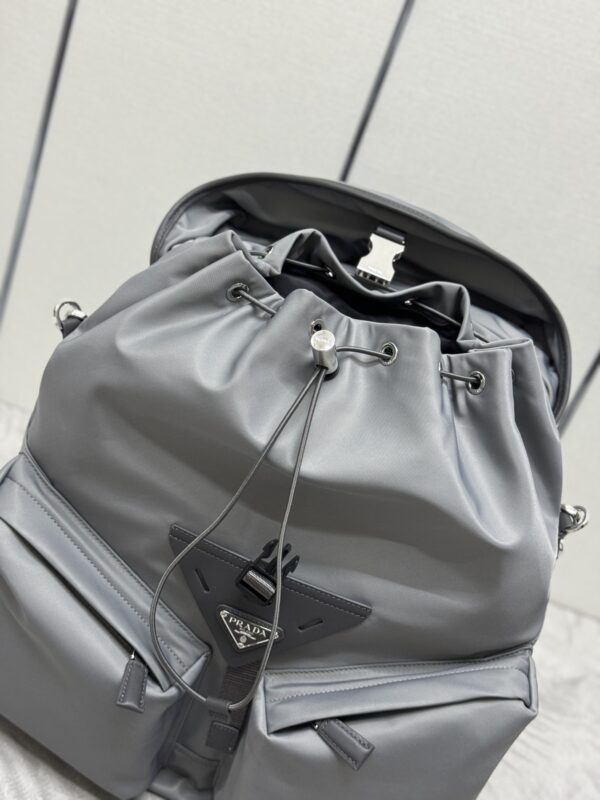 Replica Prada Re-Nylon Grey Backpack 7 Replica Prada Re-Nylon Grey Backpack - realistic designer-inspired fake bag