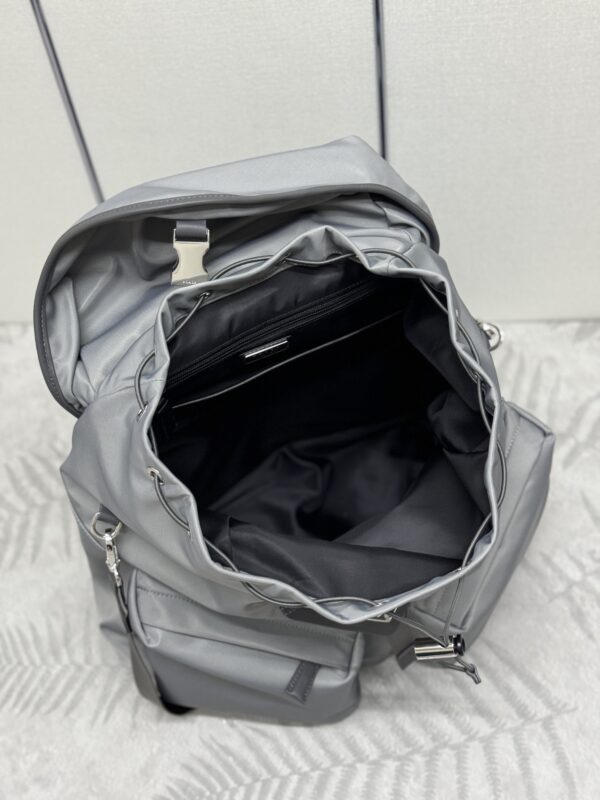 Replica Prada Re-Nylon Grey Backpack 4 Replica Prada Re-Nylon Grey Backpack - 1:1 designer replica handbag