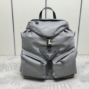 Replica Prada Re-Nylon Grey Backpack 1 Replica Prada Re-Nylon Grey Backpack - premium-grade designer purse dupe