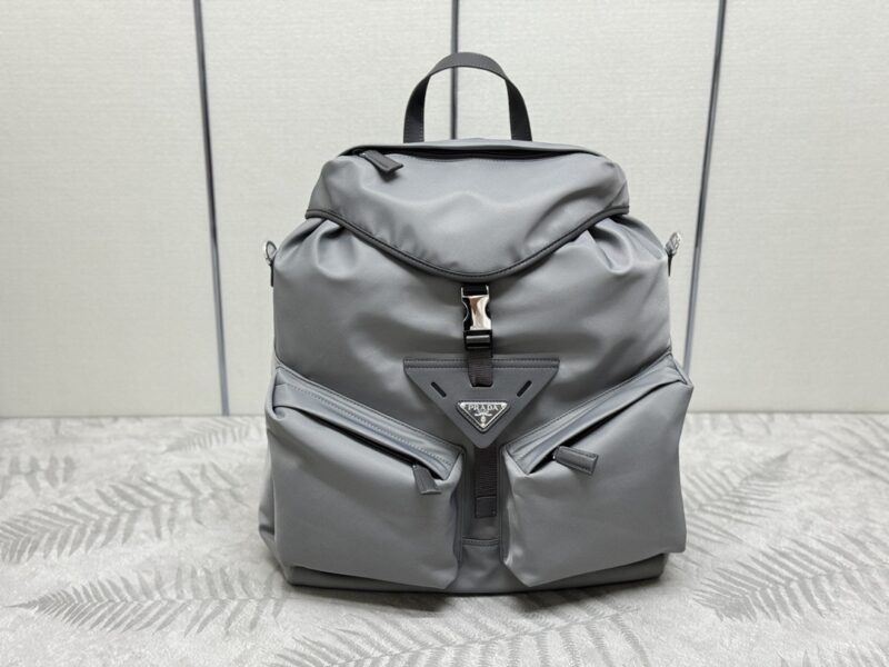 Replica Prada Re-Nylon Grey Backpack 1 Replica Prada Re-Nylon Grey Backpack - premium-grade designer purse dupe