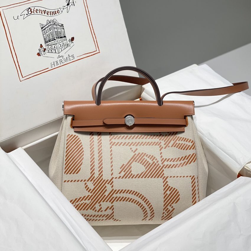 Replica Hermes Herbag 31cm Manic Bride Brown 3 Replica Hermes Herbag 31cm Manic Bride Brown - 1:1 designer replica handbag