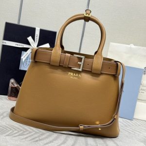 Replica Prada Brown Buckle 1 Replica Prada Brown Buckle - 1:1 designer replica handbag