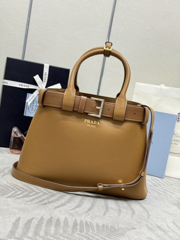 Replica Prada Brown Buckle 1 Replica Prada Brown Buckle - 1:1 designer replica handbag