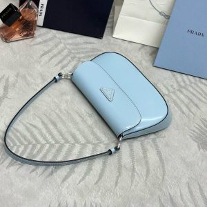 Replica Prada Cleo Medium Blue Bag With Flap - ultra-realistic fake designer tote