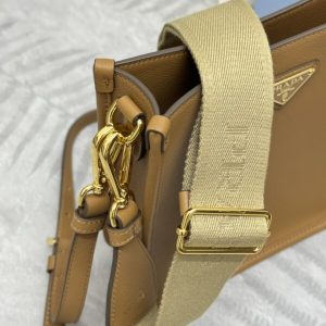 Replica Prada Saffiano Small Tote Black Brown 3 Replica Prada Saffiano Small Tote Black Brown - near-authentic luxury replica handbag