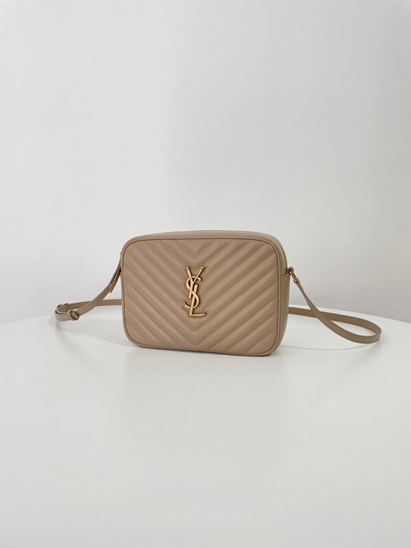 Replica YSL Lou Camera Bag Apricot 4 Replica YSL Lou Camera Bag Apricot - 1:1 designer replica handbag