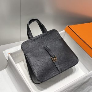 Replica Hermes Halzan Black 2 Replica Hermes Halzan Black - high-end fake designer purse