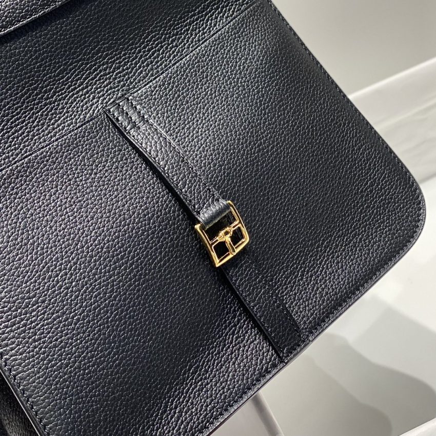 Replica Hermes Halzan Black 5 Replica Hermes Halzan Black - top-tier luxury replica shoulder bag