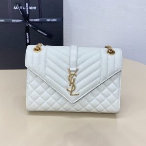 Replica YSL Envelope Crossbody White 1 Replica YSL Envelope Crossbody White - realistic designer-inspired fake bag
