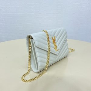 Replica YSL Envelope Clutch White 8 Replica YSL Envelope Clutch White - near-authentic luxury replica handbag