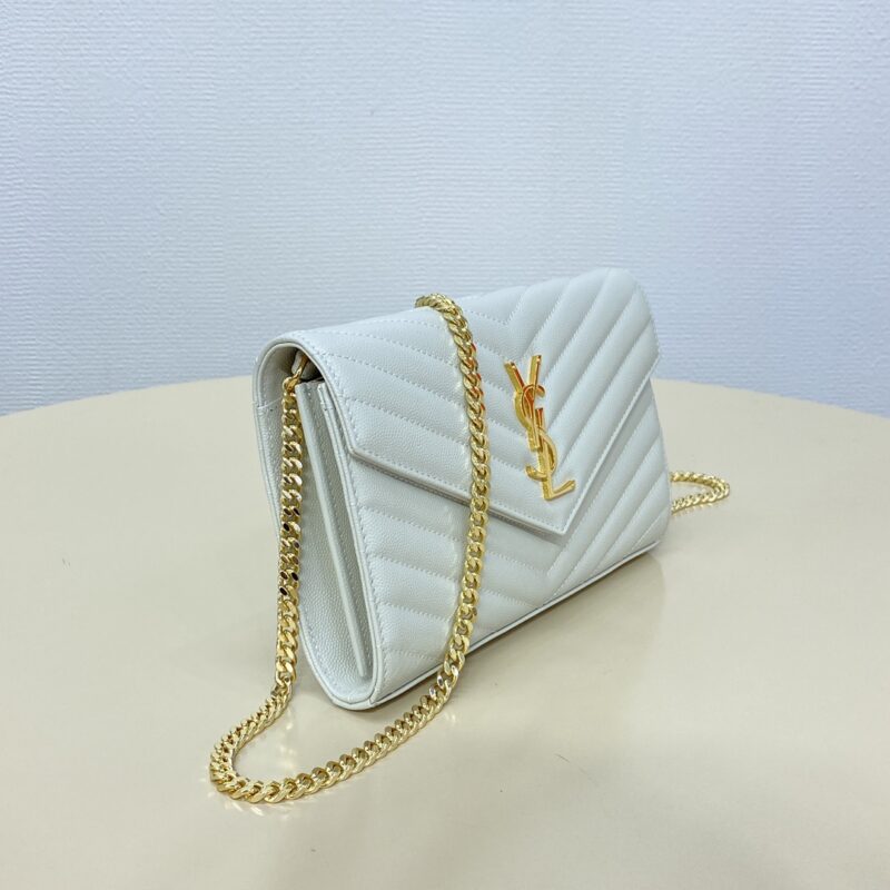 Replica YSL Envelope Clutch White 8 Replica YSL Envelope Clutch White - near-authentic luxury replica handbag