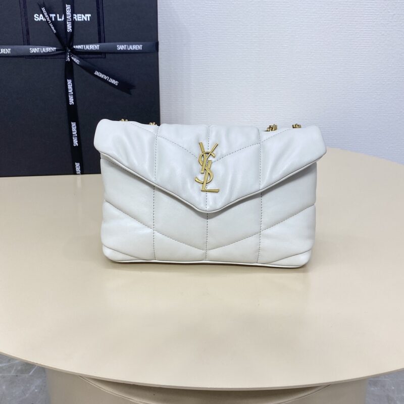 Replica YSL Loulou White Puffer 1 Replica YSL Loulou White Puffer - high-quality designer bag clone