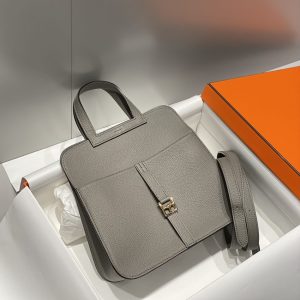 Replica Hermes Halzan Cumulonimbus Gray 4 Replica Hermes Halzan Cumulonimbus Gray - realistic designer-inspired fake bag