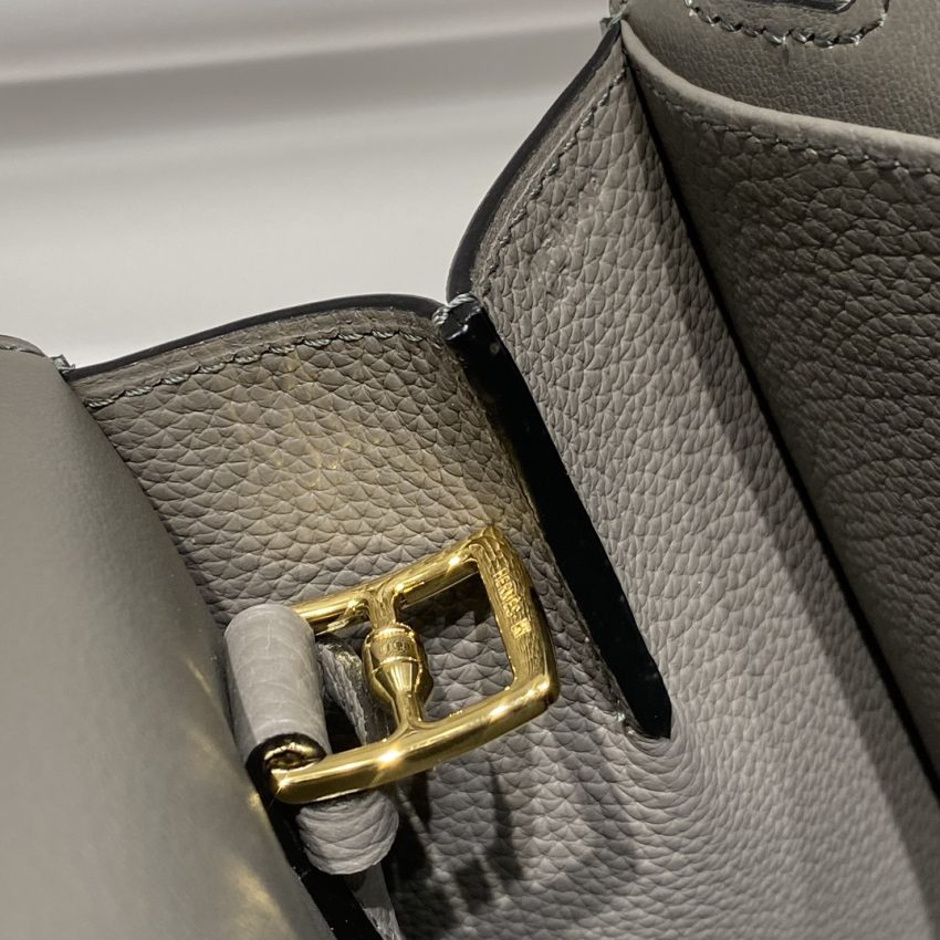 Replica Hermes Halzan Cumulonimbus Gray 5 Replica Hermes Halzan Cumulonimbus Gray - premium 1:1 fake handbag model