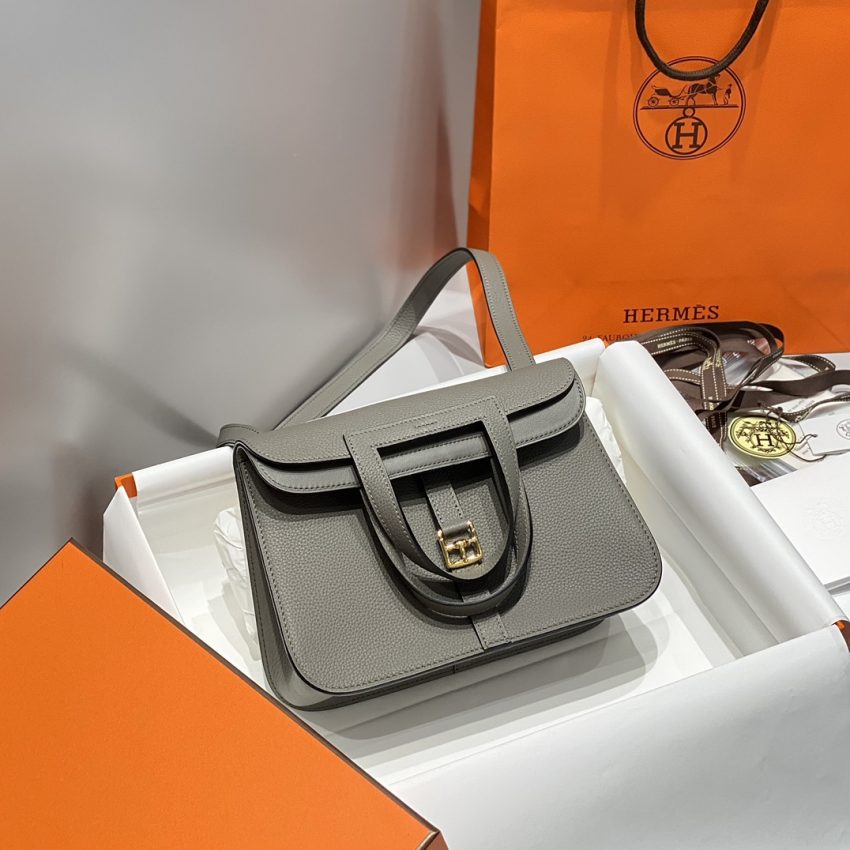 Replica Hermes Halzan Cumulonimbus Gray 6 Replica Hermes Halzan Cumulonimbus Gray - premium 1:1 fake handbag model