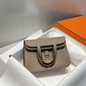 Replica Hermes Halzan Asphalt Gray 1 Replica Hermes Halzan Asphalt Gray - elite superclone designer purse