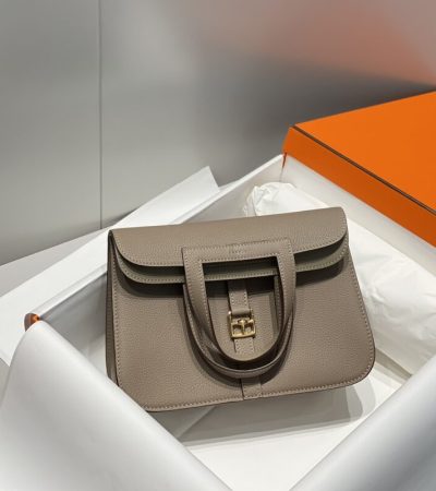 Replica Hermes Halzan Asphalt Gray - elite superclone designer purse
